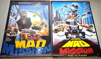 2x gerollte Kinoplakate  MAD MISSION / MAD MISSION Part 2  Aces go places