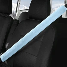 LACDL Extra Long Seatbelt Covers Super Soft Furry for 39.5in - 1pc, Blue 