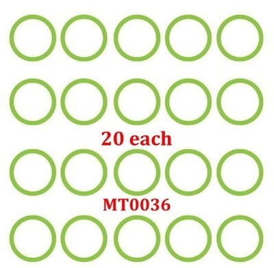 Santech MT0036 Green HNBR Oval Crosscut Discharge & Suction O-Ring - Qty. 20 Pc.