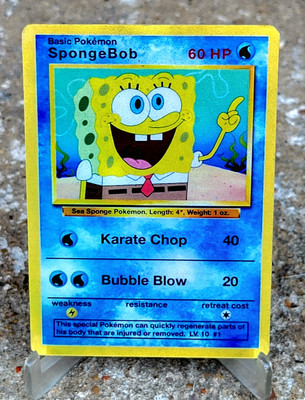 Pokemon Sponge Bob Squarepants Anima Waifu Sexy Doujin  ACG DIY Art Card Holo