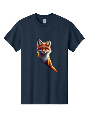 Red-Fox-1 Mens Graphic Tee, 100% Cotton, Casual Summer Wear