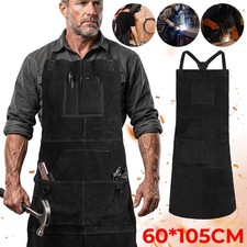 Schwei&szlig;ersch&uuml;rze Schwarz Schmiedesch&uuml;rze Schutzsch&uuml;rze 60x105cm mit 6 Taschen