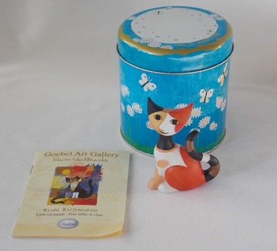 GOEBEL ROSINA WACHTMEISTER KLEINE KATZE PARADE CARLO ORIGINAL DOSE 8 CM HOCH