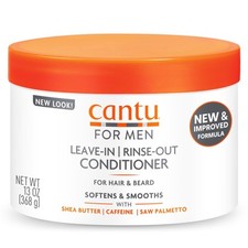 Cantu for Men Leave-In Rinse-Out Conditioner Hair & Beard 13 oz Packaging Varies 0.83 per fl oz