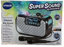 VTech Super Sound Karaoke Portable Bluetooth, 2 Mics Included, Party Lights