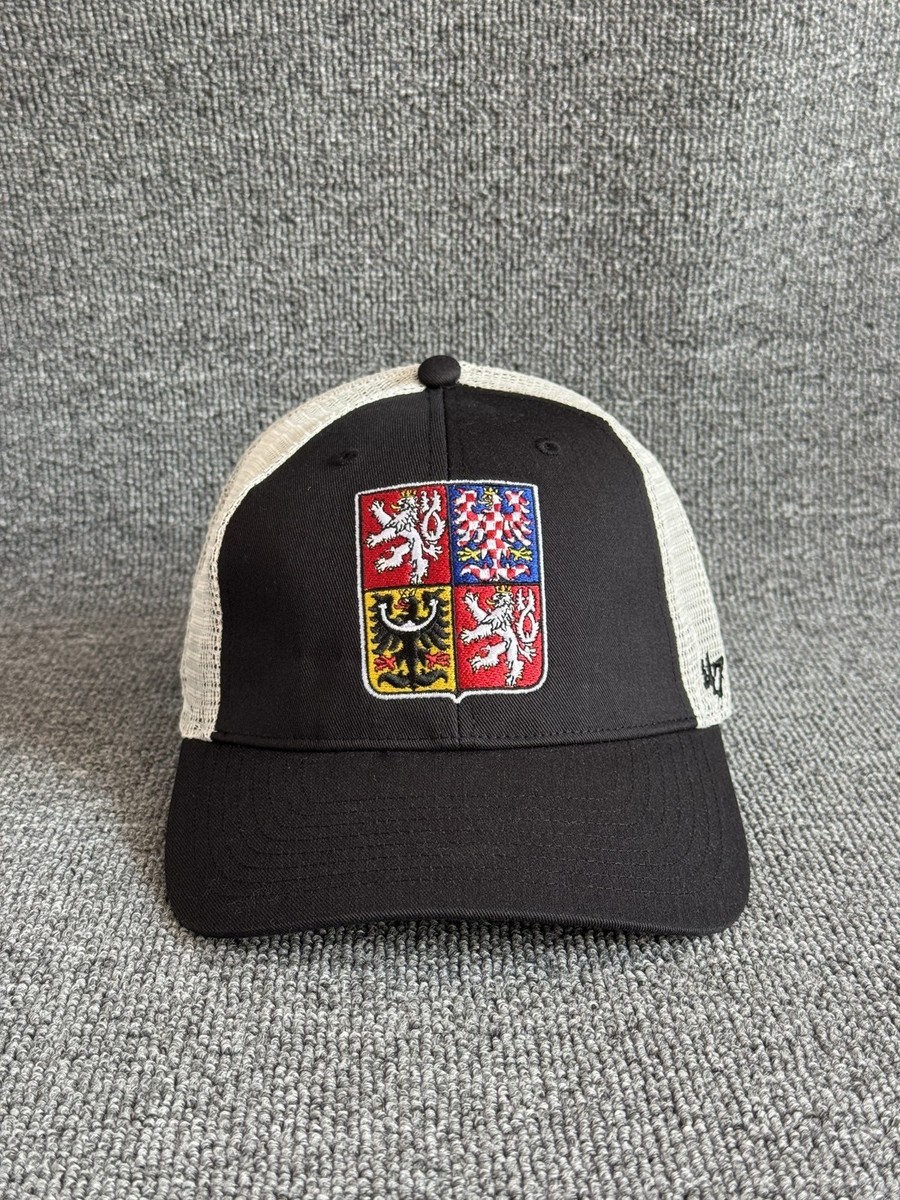 '47 Brand Czech Republic Trucker Snapback Black White OSFA Mesh Back Hat