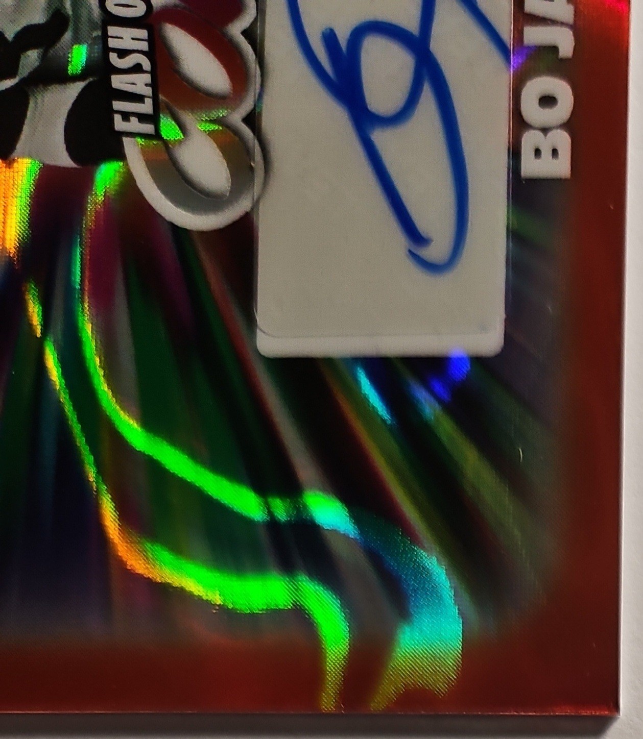 2025 LEAF FLASH OF COLOR LAVA PRISMATIC 1/1 AUTO BO JACKSON OAKLAND RAIDERS MINT view 6