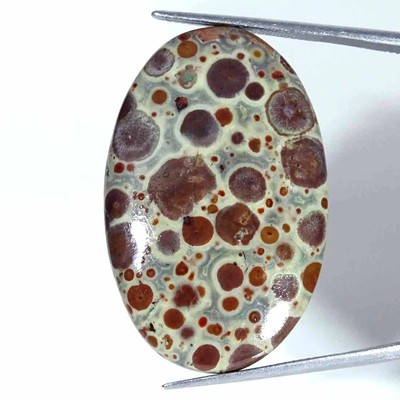 28.30Cts Natürlich Asteroid Jaspis Oval Cabochonschliff Lose Edelstein