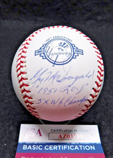 Gil Mcdougald Signed Inscribed Yankees 100th Anniversary Baseball JSA COA