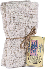100% Cotton Kitchen Towels, Made in USA, Set of 2, 24x15 In