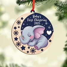 Baby First Christmas Ornament 2025, First Christmas Ornaments Baby Girl Name, Ba