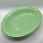 Fiestaware Large Oval Serving Platter Sea Mist Green 12. 5” Vintage USA