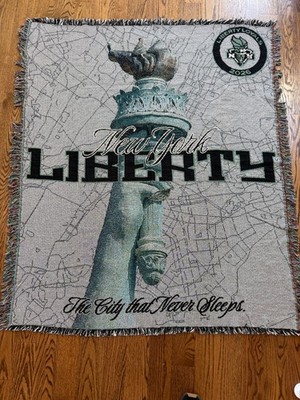NEW!!! WNBA New York Liberty Promotion Throw Blanket ( 60'' x 53'' ) FREE SHIPPING