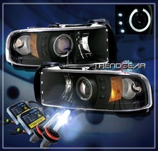 For 1994-2001 Ram Halo Led Projector Headlightshid 8000k Black 1500 2500 3500 For 1994-2001 Ram Halo Led Projector Headlightshid 8000k Black 1500 2500 3500