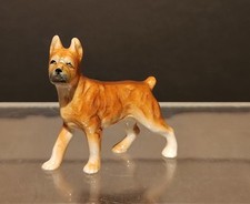 Mini Porcelain Boxer Dog miniature Figurine -  Made In Japan