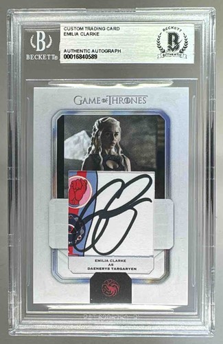 0589 Emilia Clarke Custom Game of Thrones Auto BGS AUTH