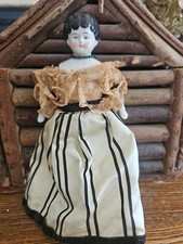 Antique Germany German 7 1/4" China Head Dollhouse Doll House Doll