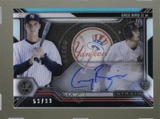 2016 Topps Strata Signatures 59/99 Greg Bird #SS-GB Auto 0af