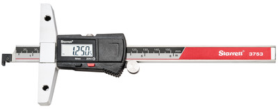6'' Starrett Electronic Slide Depth Gage, .0005'' Resolution, 0-6'' Range