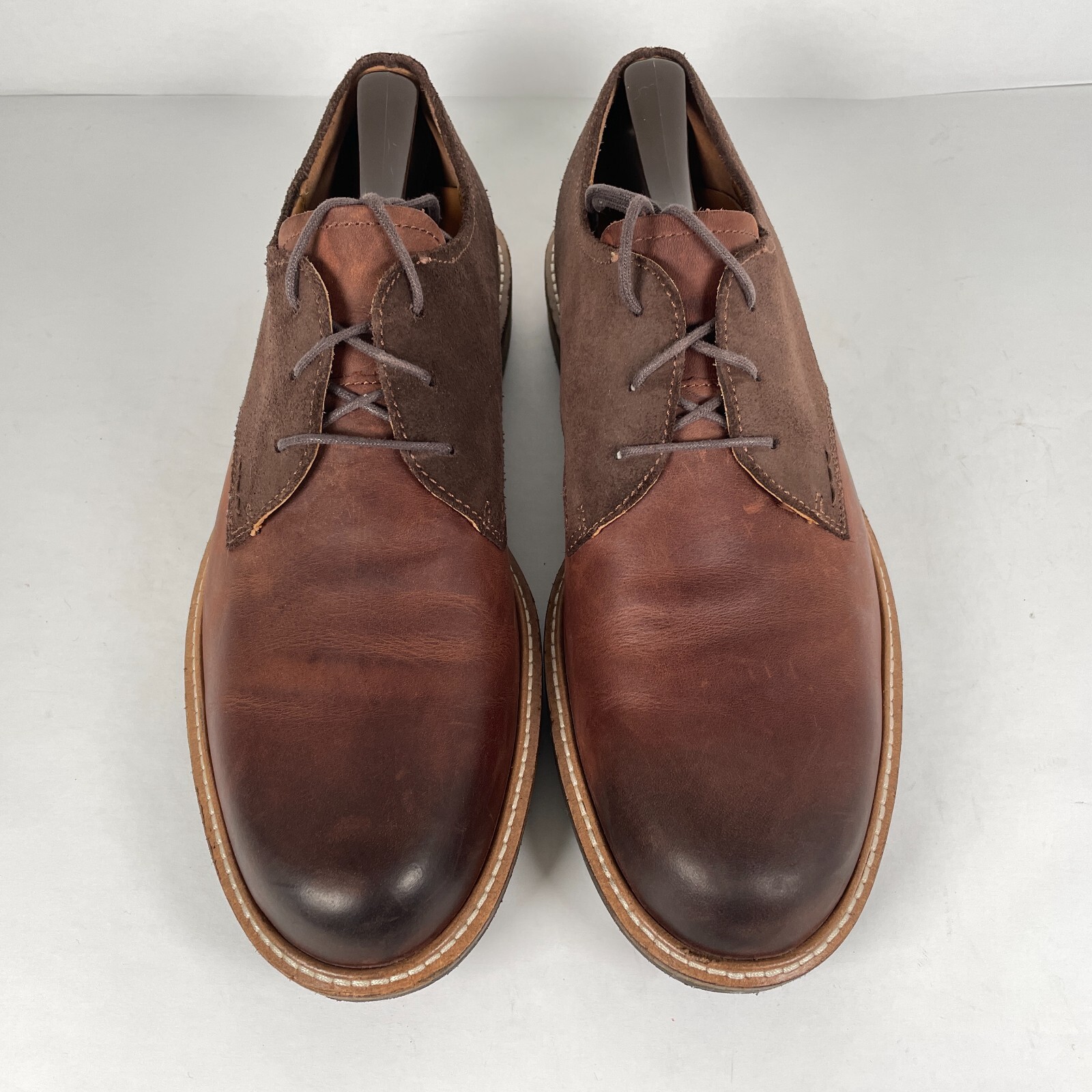 SAOLA Scarpe eleganti casual Ecco Kenton Derby da uomo taglia 42 US 8 in pelle scamosciata marrone