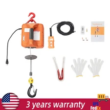 Portable 3-in-1 Electric Hoist Winch 660 lbs with Wireless Remote Control