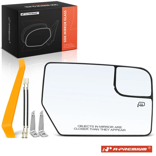 A-Premium Mirror Glass Heated w/ Spotter Glass Right for Ford Expedition Lincoln