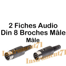 2 Fiches DIN 8 BROCHES MALE = 7 BROCHES SUR 270° + 1 BROCHE CENTRALE