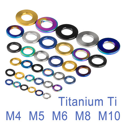 #ad Titanium Flat Washer Ti M4 M5 M6 M8 M10 Spacers Grade 5 6Al 4V Colors Gasket $84.26