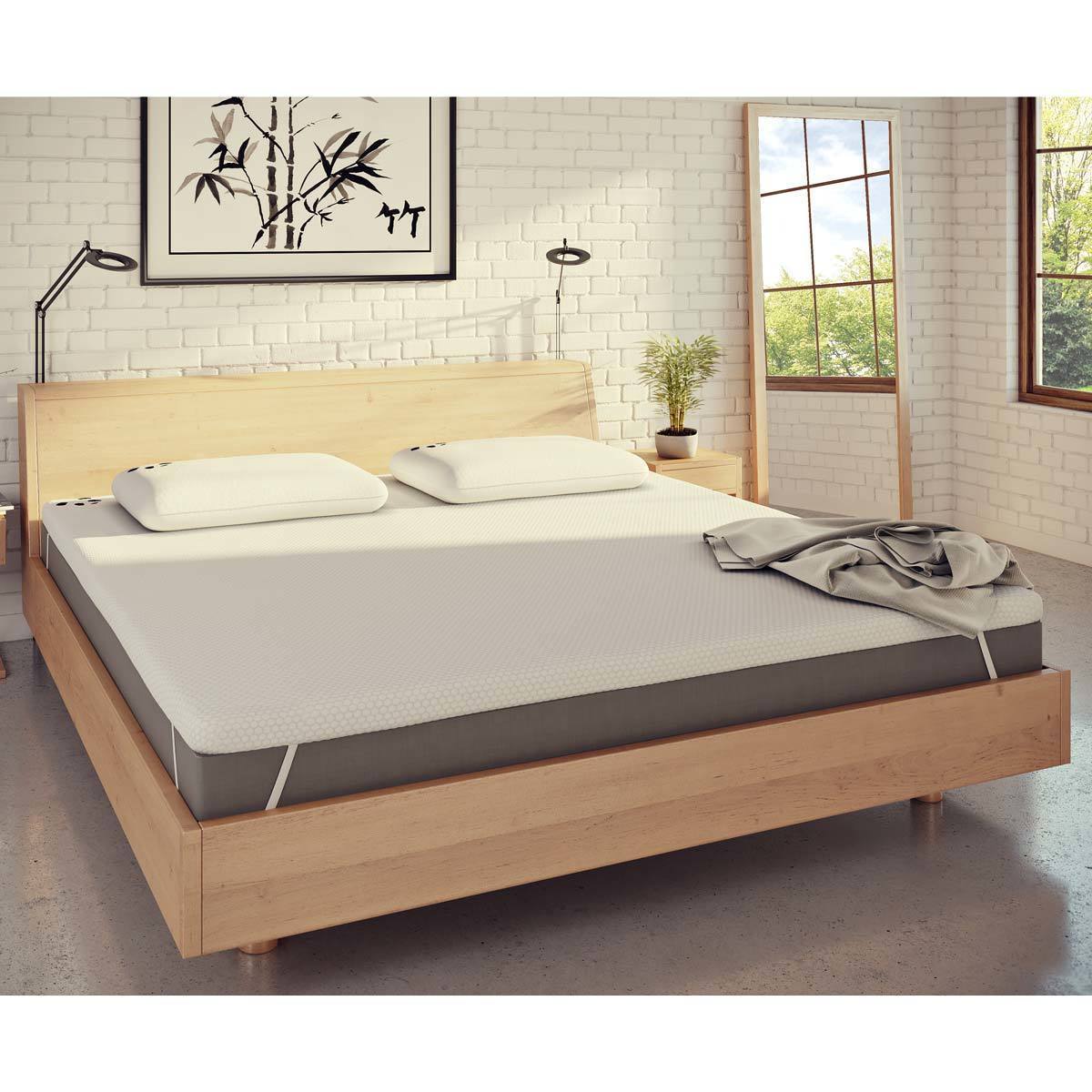 Panda Memory Foam Bamboo Mattress Toppers in 4 Sizes eBay