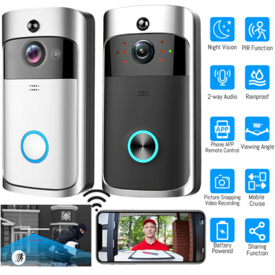 WiFi Smart Wireless Video Doorbell Phone Door Ring Intercom Security Camera Bell