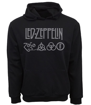 LED ZEPPELIN ZOSO LOGO PREMIUM PULLOVER HOODIE BLACK