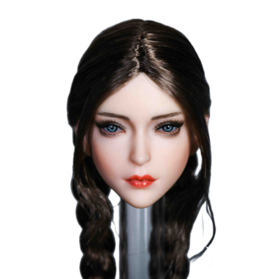 YMTOYS 1/6 YMT049C Beauty Girl Head Sculpt W/Double Braids Fit YMTOYS 1/6 YMT049C Beauty Girl Head Sculpt W/Double Braids Fit