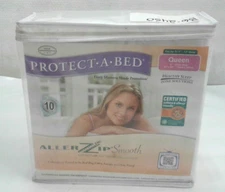 Protect-A-Bed AllerZip Smooth Mattress/BoxSpring Encasement Queen 9"x 60"x 80"