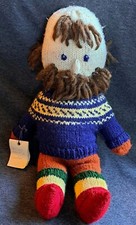 VERA Carston Knit Doll Wool Plush 2001 Sweater Boy Man Handmade SIGNED Vintage