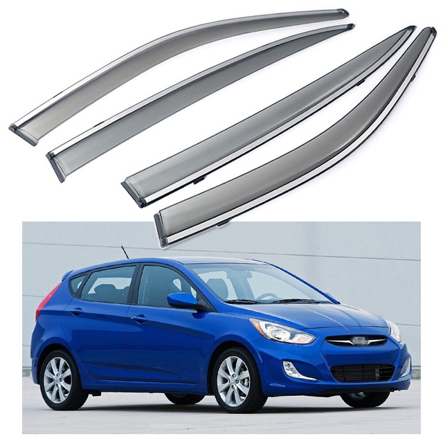 Car Window Visor Vent Deflector Sun/Rain for Hyundai Accent Hatchback