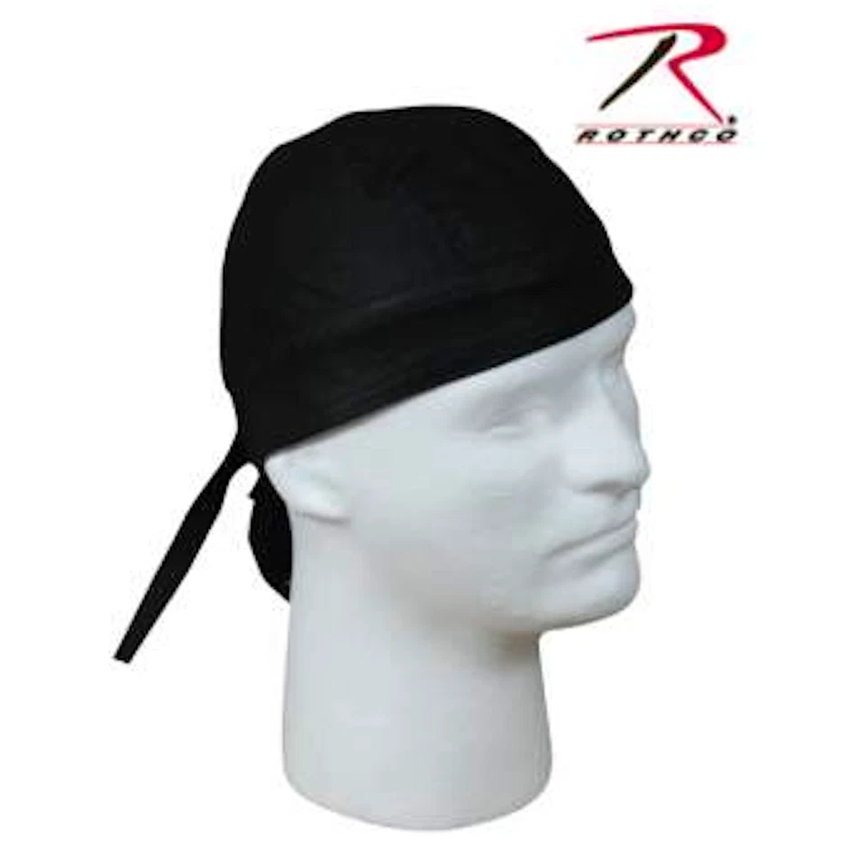 Gorra de calavera Rothco - Quimioterapia - Gorra quirúrgica - Envoltura para la cabeza - Negra maciza de Rothco 5133 Foto 2 de 2