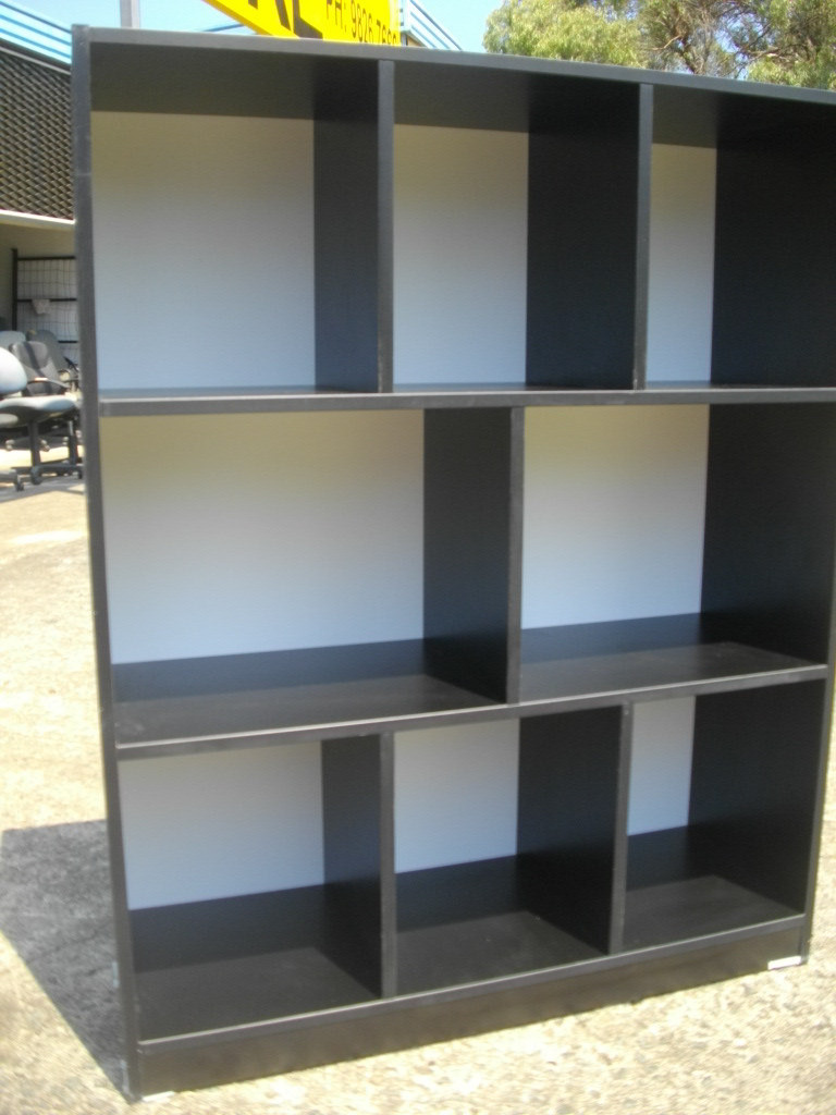 NEW BLACK CUBE BOOKSHELF*1110 X 900*PIGEONHOLE*DISPLAY*BOOKCASE
