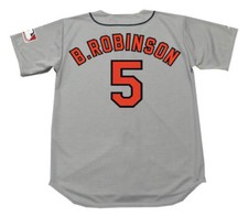 BROOKS ROBINSON Baltimore Orioles 1969 Majestic Away Road Grey Baseball Jersey