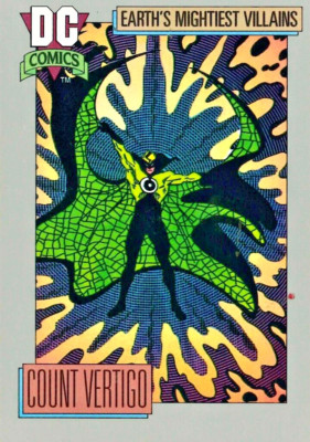 DC Comics COUNT VERTIGO #89 1991 Earths Mightiest Villains Card 1992 Series 1