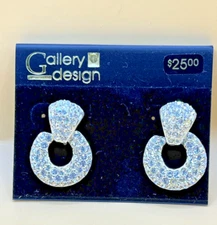Gallery Design Crystal Dangle Earrings.  Sparkling and Shimmering in Movement