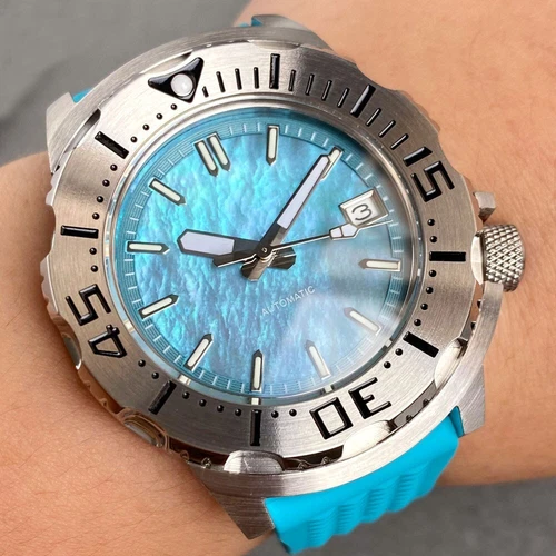 Reloj de buceo mecánico para hombre Tandorio Monster 42 mm AR zafiro 20 ATM Japón NH35A