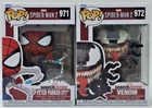 Funko POP! Gamerverse SM2 Venom #972 Peter Parker #971 Set of 2 With Protectors