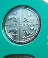 2018 5p Five Pence BU Coin Brilliant Uncirculated From Royal Mint Annual Set 