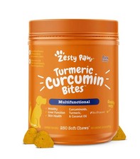 Zesty Paws Turmeric Curcumin Soft Chews for Dogs - Duck Flavor, 250 Ct. New 