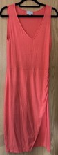 Pure Collection Coral Sleeveless womens Sz 12  Midi Holiday Dress Cruise