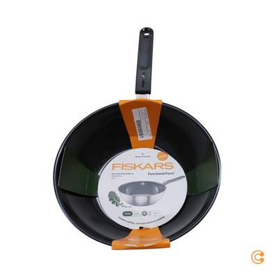 Fiskars FF Wok Pfanne Bratpfanne Antihaftbeschichtung 28 cm Induktion Kochen