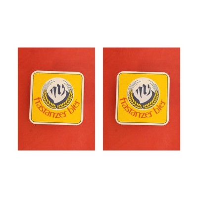 Frastanzer Bier weißer Kreis Brauerei Bierdeckel Beermat