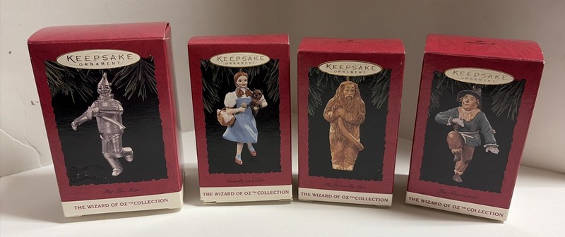 Vintage NIB Lot Of 4 Hallmark Keepsake 1994 WIZARD OF OZ Collection Ornaments