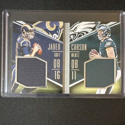 Panini 2016 Playbook Face 2 Face #1 Jared Goff/Carson Wentz Dual Jersey 16/99