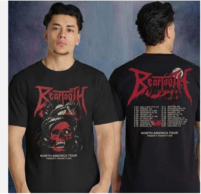 Beartooth Venomous Shadows Tour 2026 Unisex Double Sided T-Shirt